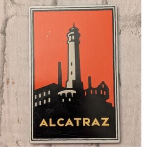 Alcatraz Souvenir Metal Magnet San Francisco 1996